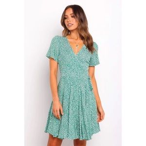 Fendal Dress - Green Wrap Dress